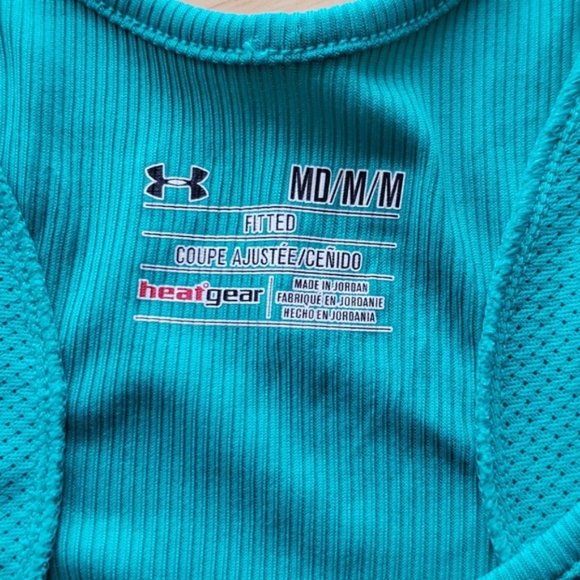 Under Armour fitted heat gear turquoise tank - Picture 4 of 8